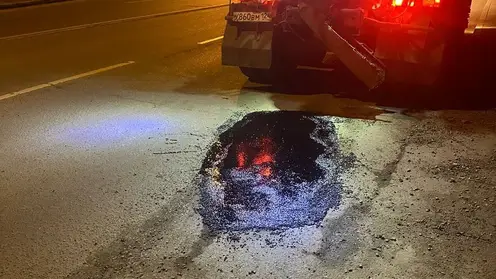 Подлатали: дорожники устранили опасные ямы в Октябрьском районе Красноярска